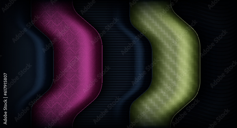 Aufkleber abstract dark paper background overlap dimension modern line bar design