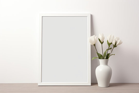Blank Minimalistic Frame Mock-up - High-Resolution Stock Image for Modern, Sleek Design Concepts