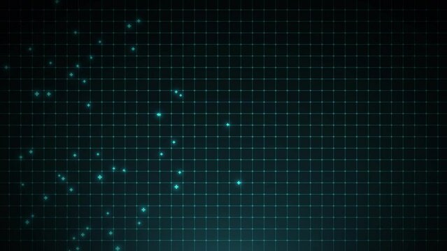 Square grid for futuristic and technological video. 4k abstract background animation with Digital Technology Grid 