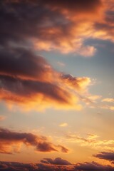 Fototapeta premium sun rays coming down through a cloudy sky, sunbeams through the clouds. AI Generated