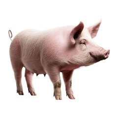 pig isolated over a transparent background. generative AI