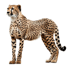 cheetah isolated on white. generative AI