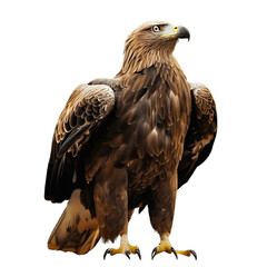 golden eagle isolated over a transparent background. Generative AI