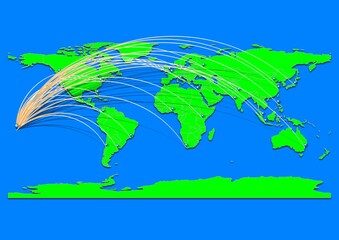 Vibrant Pago Pago, American Samoa map - Export concept map for Pago Pago, American Samoa on World map. Suitable for export concepts. File is suitable for digital editing and prints of all sizes.