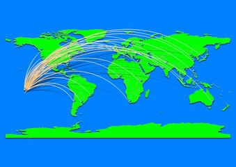 Vibrant Papeete, French Polynesia map - Export concept map for Papeete, French Polynesia on World map. Suitable for export concepts. File is suitable for digital editing and prints of all sizes.