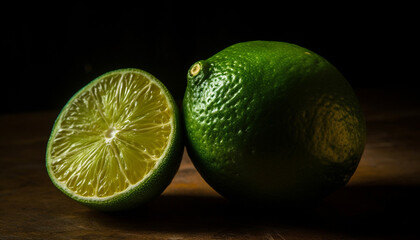 Juicy citrus slice, ripe and fresh, perfect for healthy eating generated by AI
