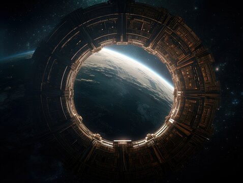 opened stargate to space created with Generative AI technology.