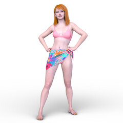 ビキニ姿の女性