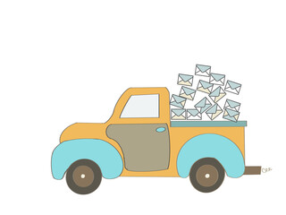 truck isolated on white