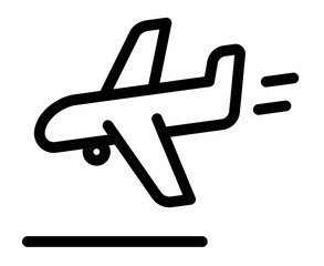 飛行機の着陸アイコン