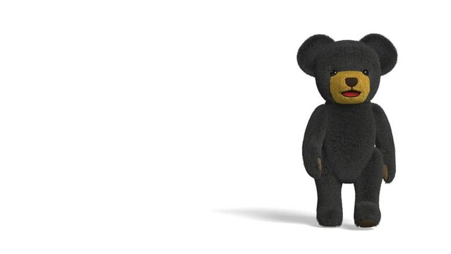 Animation of a bear that keeps walking