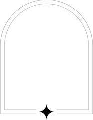 Linear Boho Aesthetic Arch Frame With Star