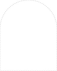 Obraz premium Boho Aesthetic Dotted Arch Frame 