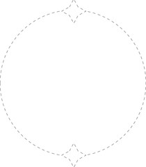 Boho Aesthetic Dotted Circle Frame