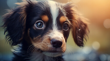 Classy and Cute puppy portrait,  Created using generative AI tools.