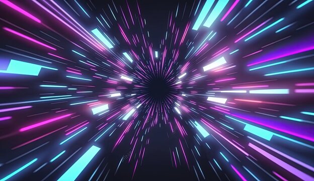 Abstract circular geometric background. Circular geometric centric motion pattern. ai generative