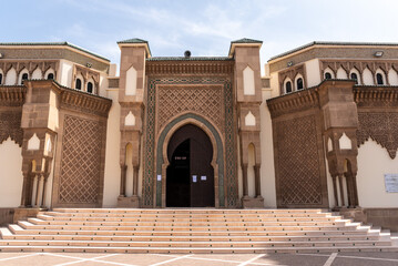 Richly ornated Mohammed V mosque in downtown Agadir