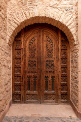Decoration details of a traditional house in the rebuilt medina of Agadir