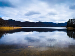 lake and mountains