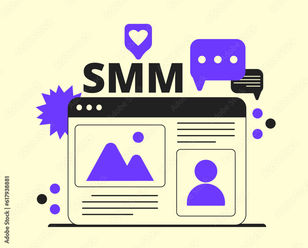 Poster concept depicting a dialog box with working media features such as sharing media content. it also sa