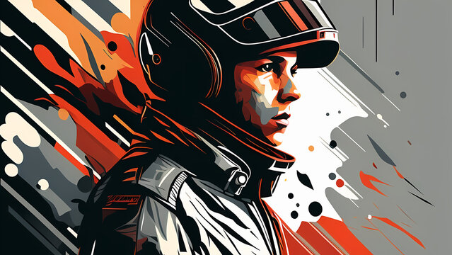 
Illustration of a pilot, high-speed velocity.