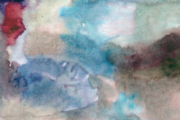 Purple -green watercolor paper background texture