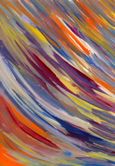 orange-red blue acrylic oil painting texture