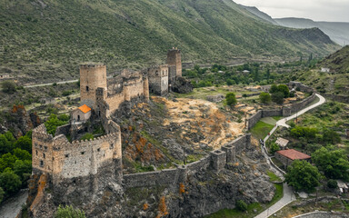 Fototapeta na wymiar Aerial view of Khertvisi Fortress in Georgia
