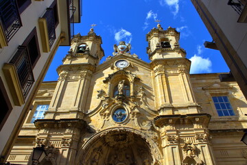 Basilica of Saint Mary of chorus in San Sebastián, Spain 
