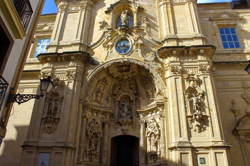 Fototapeta na wymiar Basilica of Saint Mary of chorus in San Sebastián, Spain 