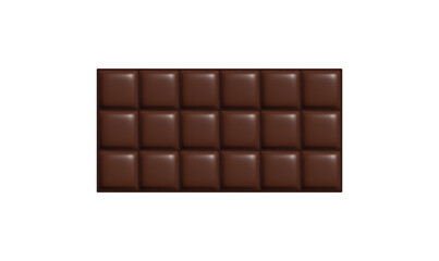 chocolate bar isolated on white background. Vector illustration