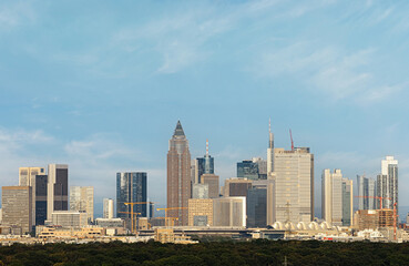 Fototapeta na wymiar Skyline of Frankfurt, Germany bird view