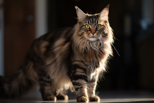 Gentle Giant: A Beautiful Photo of a Maine Coon Cat