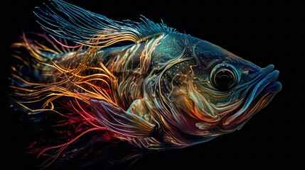 Underwater photography capturing abstract patterns of ocean life