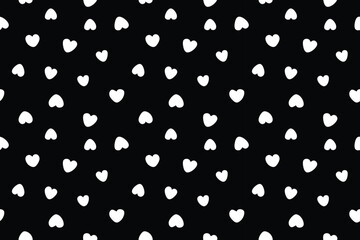 seamless pattern of black heart