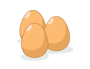 Illustration design of three eggs