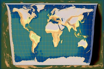 rectangular digital map showing earth 