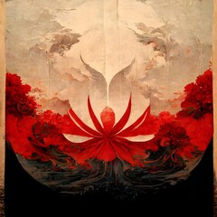 martial arts symbolism wallpaper illustration 