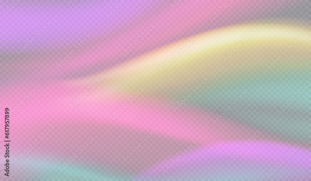 Aufkleber rainbow light prism effect. vector background with holographic neon shadow waves