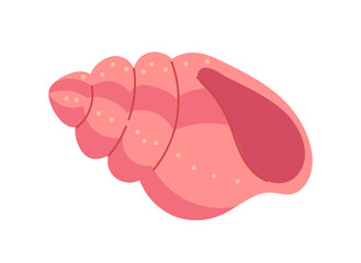 Summer pink shell vector concept