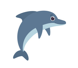 Summer dolphin vector concept