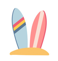 Summer surfboard vector concept
