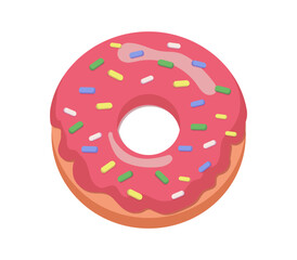 Donut in pink glaze concept