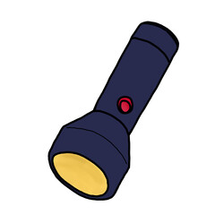 flashlight isolated on white