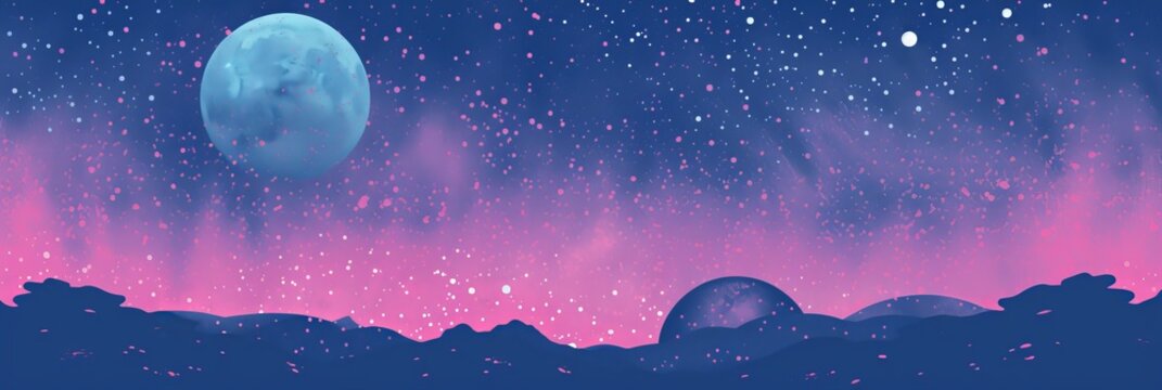 Abstract background of the moon in aesthetic colors. Generative AI