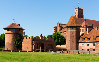 Fototapeta na wymiar Malbork Castle is historical heritage in the Poland.