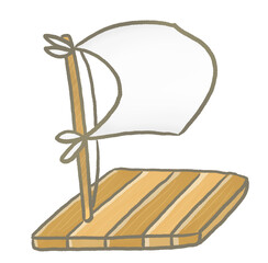 R:海賊たちの潜む海☆海賊旗　いかだ⑤