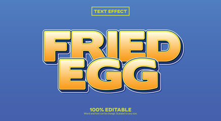 Fried Egg 3D Text Effect