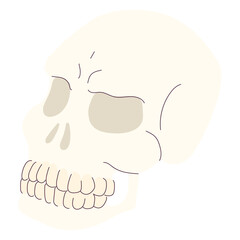 Isolated colored spooky skull sketch icon Vector illustration
