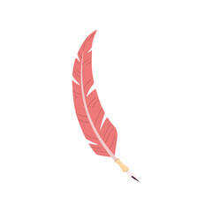 Isolated colored calligraphy feather sketch icon Vector illustration